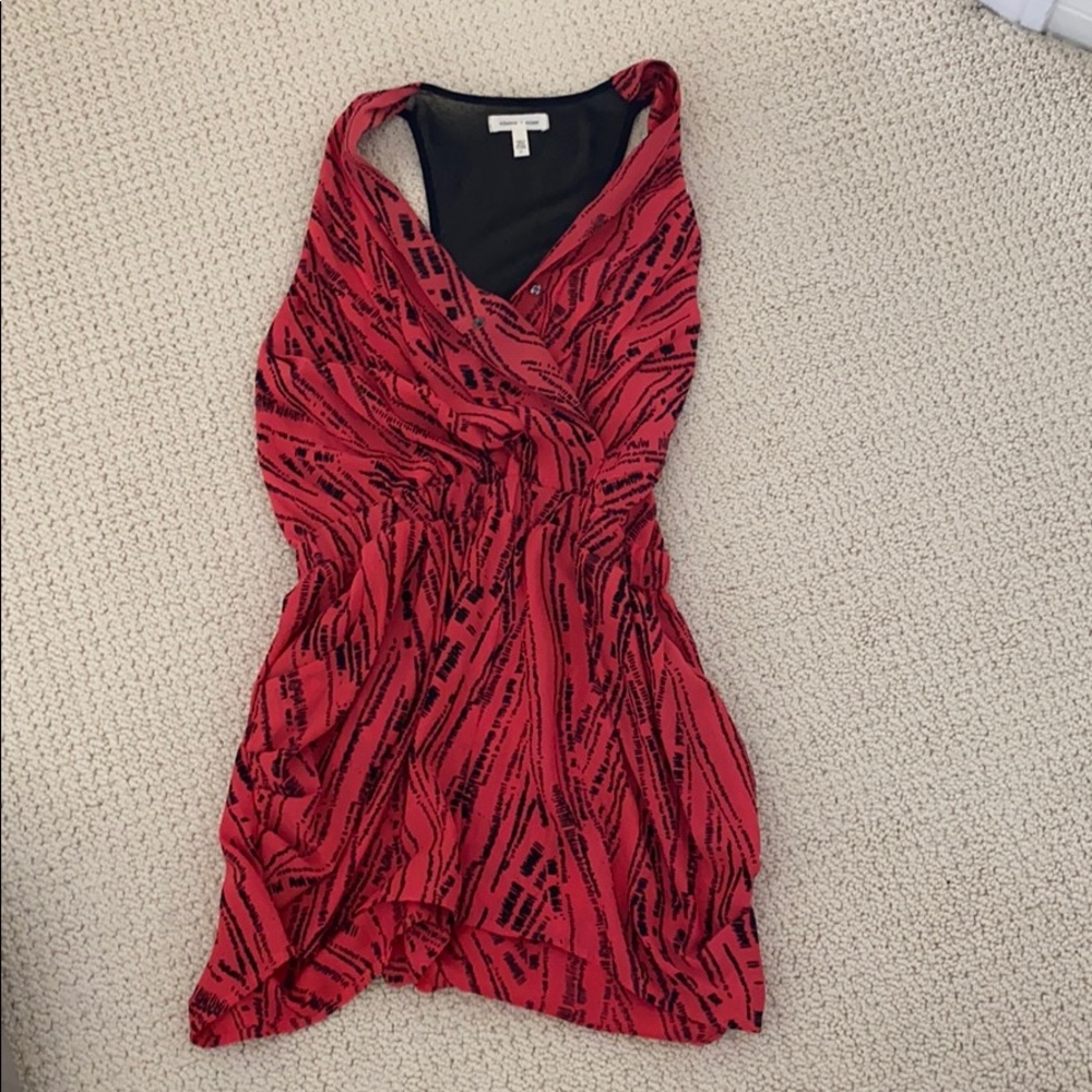 Black and coral romper